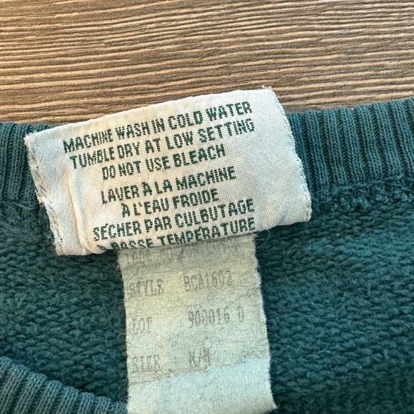 Boca Authentic Sportswear Teal Crewneck Sweatshirt Pullover Vintage 90s Retro - Picture 9 of 9